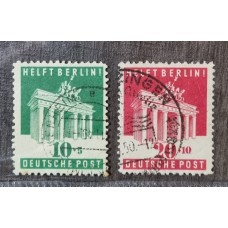 ALEMANIA ESTAMPILLA SEGUNDA GUERRA MUNDIAL OCUPACION ALIADA Yv. 69/70 HERMOSA SERIE COMPLETA 16 EUROS